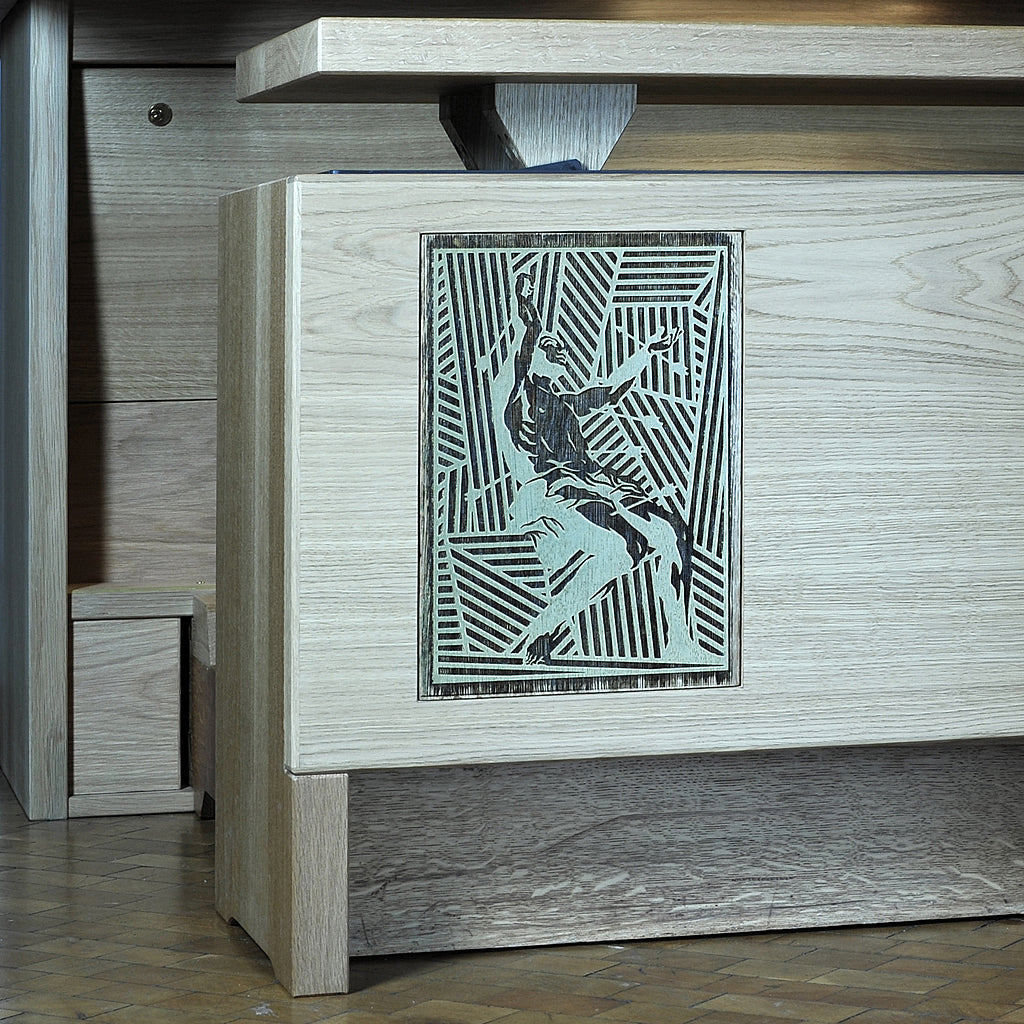 'St.Sebastian'. Woodcut Print (Gold Edition)