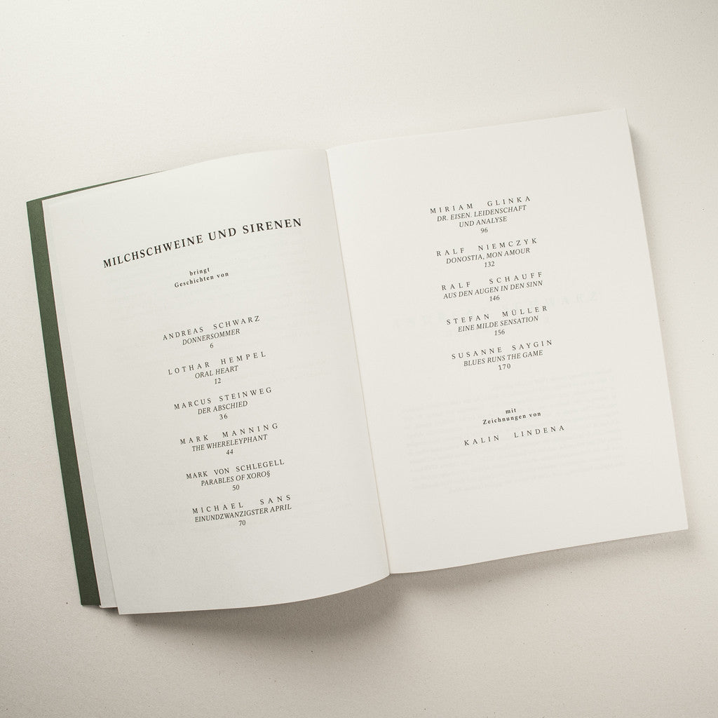 'Milchschweine & Sirenen', Issue #1. Short Stories. Book
