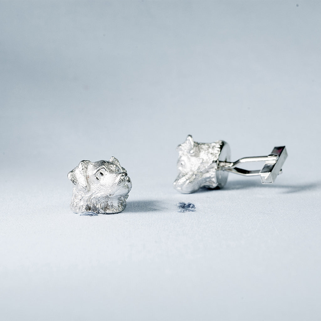 SANS N°025. 'Dogs'. Cufflinks (Australian Shepherd/Australian Shepherd)