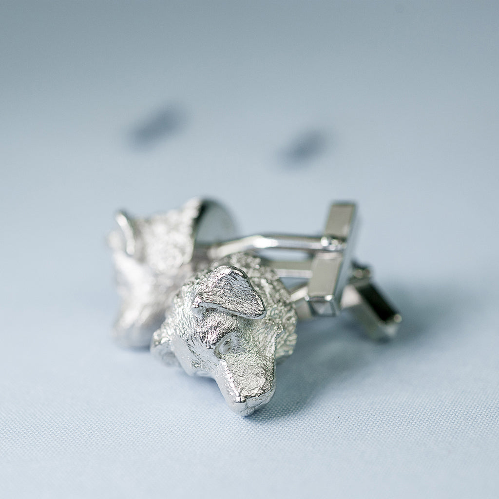SANS N°025. 'Dogs'. Cufflinks (Australian Shepherd/Australian Shepherd)