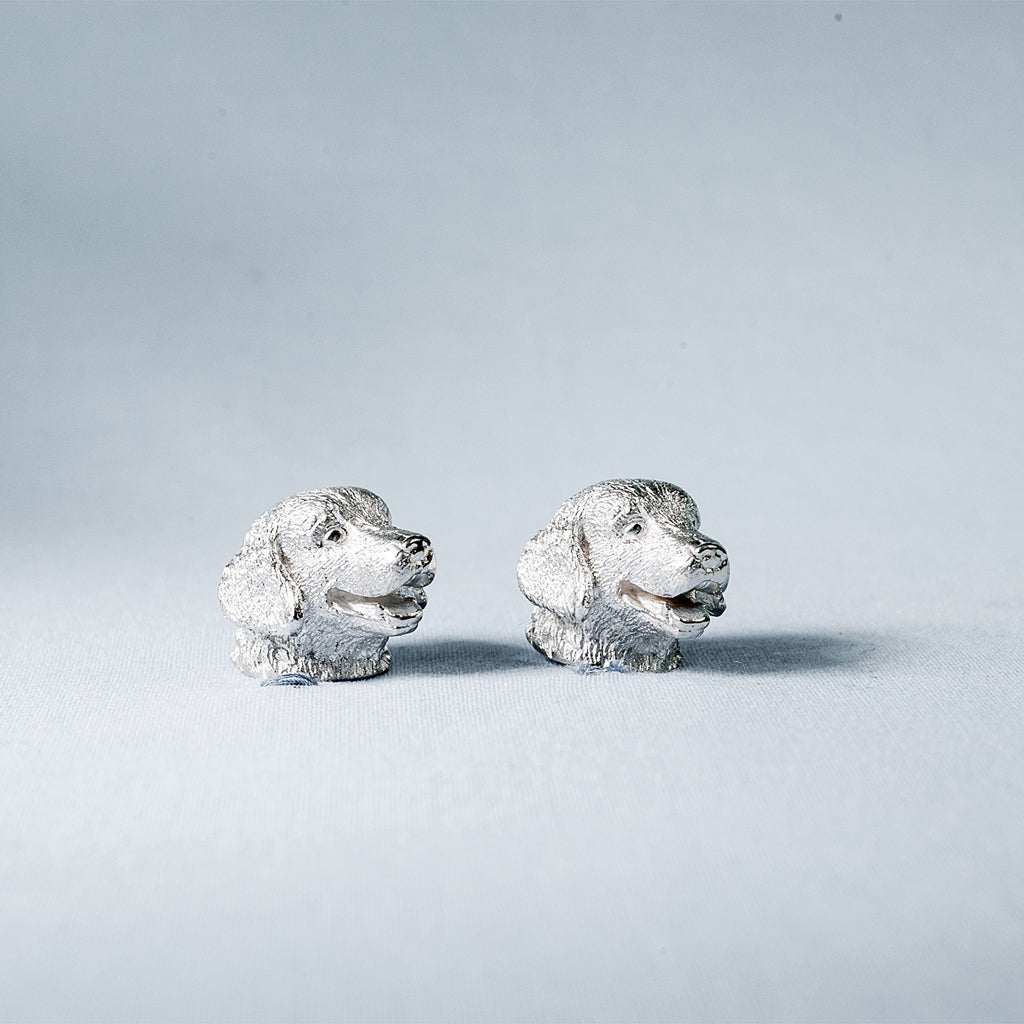 SANS N°025. 'Dogs'. Cufflinks (Golden Retriever/Golden Retriever)