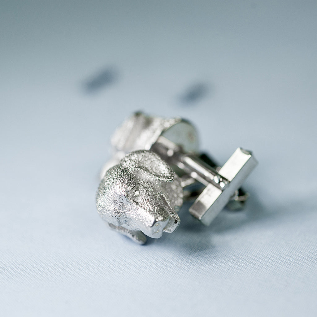 SANS N°025. 'Dogs'. Cufflinks (Golden Retriever/Golden Retriever)