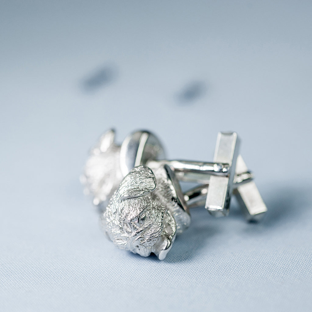 SANS N°025. 'Dogs'. Cufflinks (Pug/Mops)