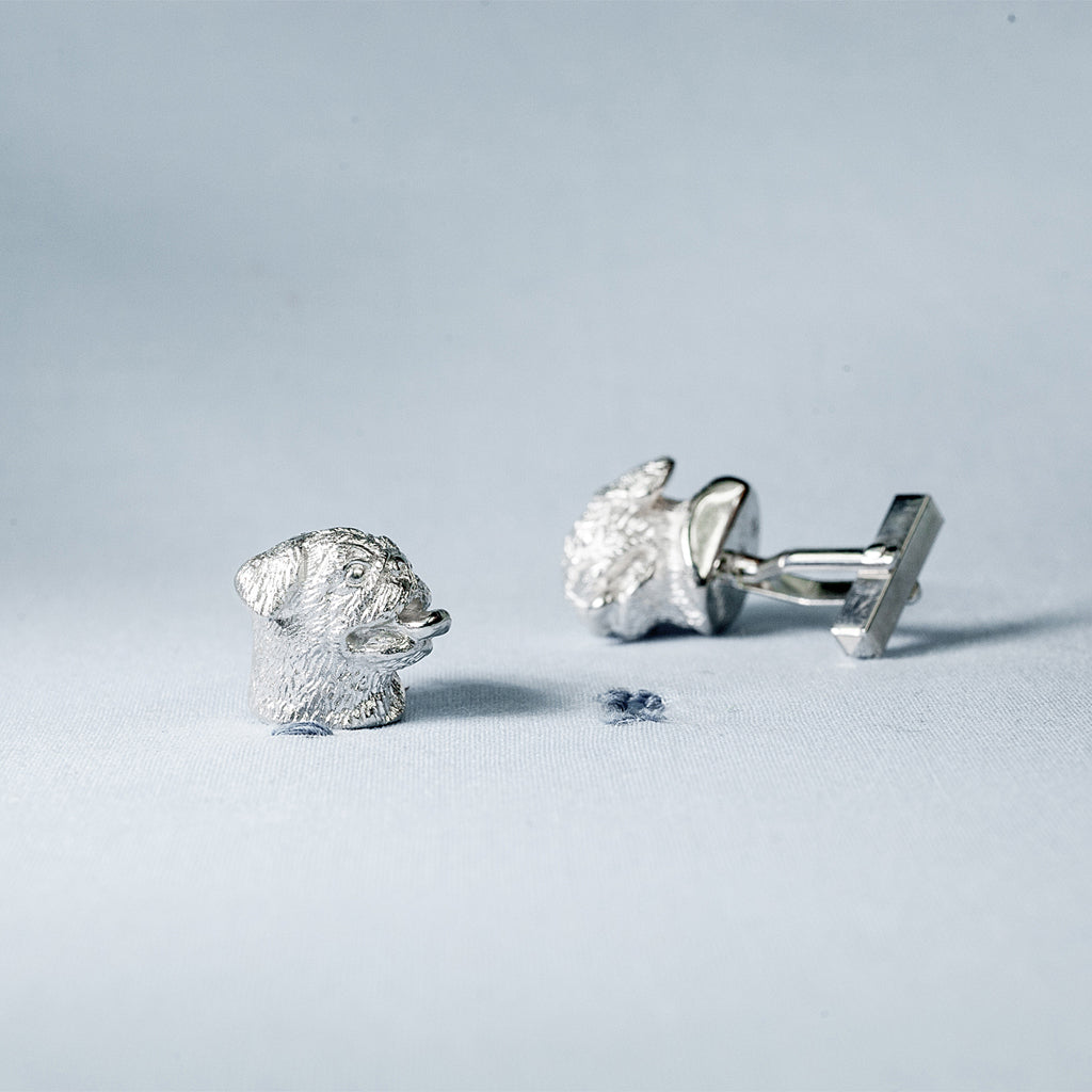 SANS N°025. 'Dogs'. Cufflinks (Pug/Mops)
