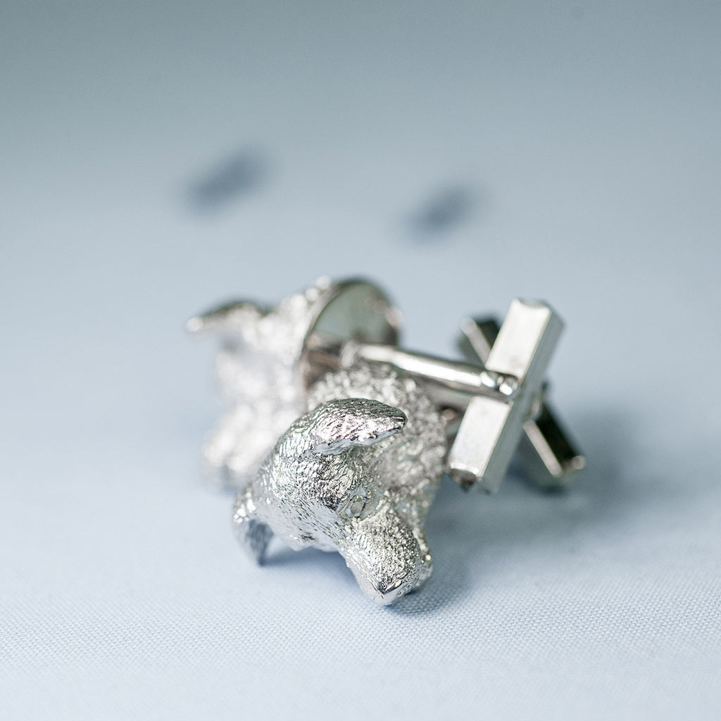SANS N°025. 'Dogs'. Cufflinks (Border Collie/Border Collie)