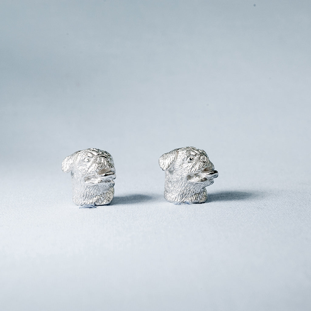 SANS N°025. 'Dogs'. Cufflinks (Pug/Mops)